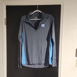 UNC Tarheels North Carolina Gray and Blue Quarter-Zip Pullover